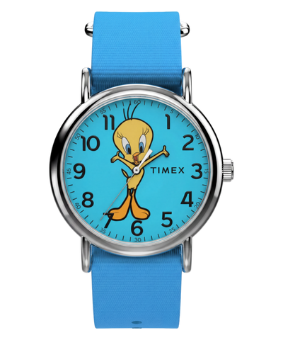 TW2Y99500 Looney Tunes Tweety Bird x Timex Weekender 38mm Fabric Strap Watch Primary Image