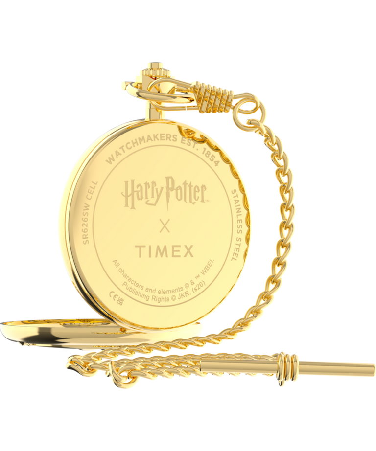 TW2Y99600 Harry Potter x Timex Time Turner 48.5mm Stainless Steel Pocket Watch Caseback Image