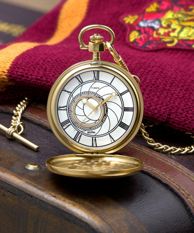 TW2Y99600 Harry Potter x Timex Time Turner 48.5mm Stainless Steel Pocket Watch Campaign Key Silhouettes (Beauty shots) Image