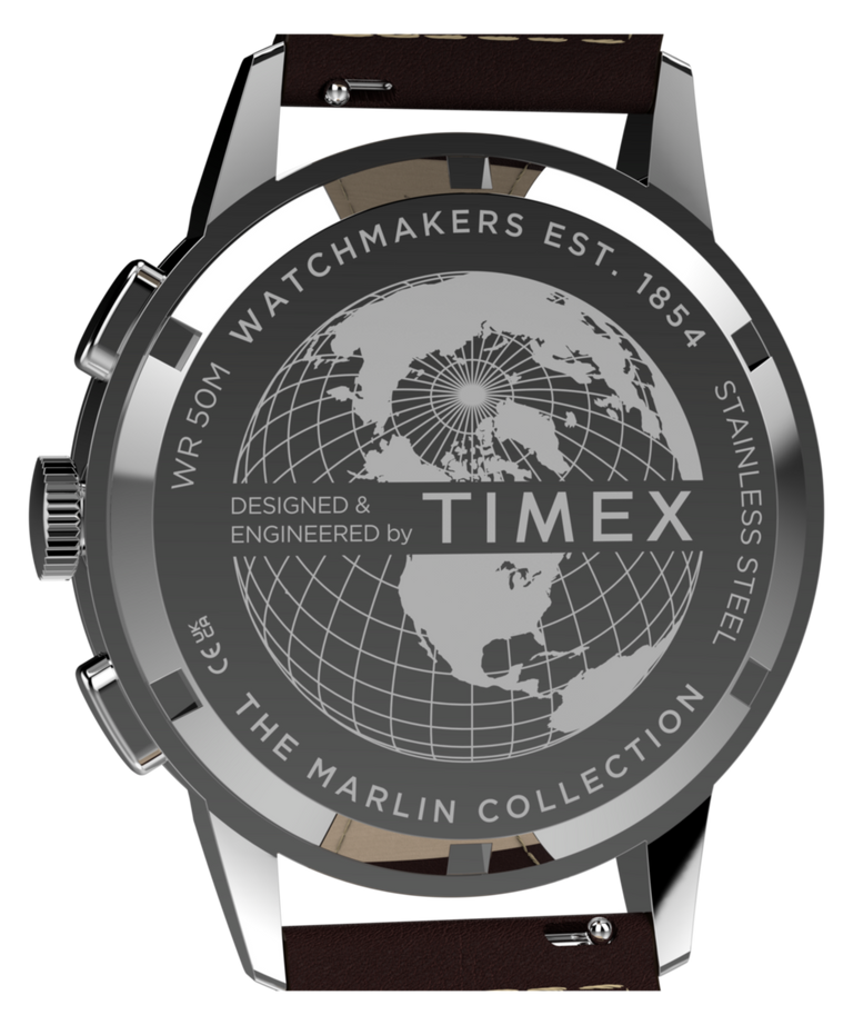 TW3A00200 Marlin® Neo Classic Cronógrafo de 40 mm con correa de piel: imagen del fondo de la caja del reloj