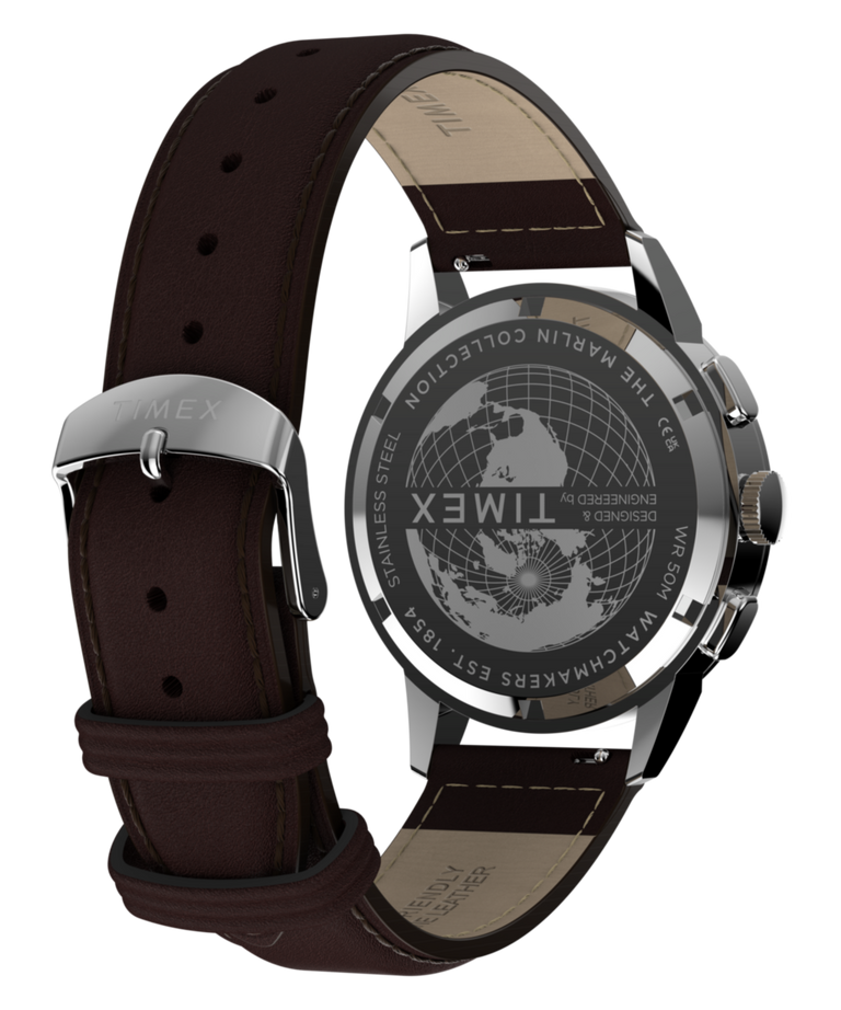 TW3A00200 Reloj Marlin® Neo Classic Cronógrafo de 40 mm con correa de piel: imagen del fondo de la caja con accesorio