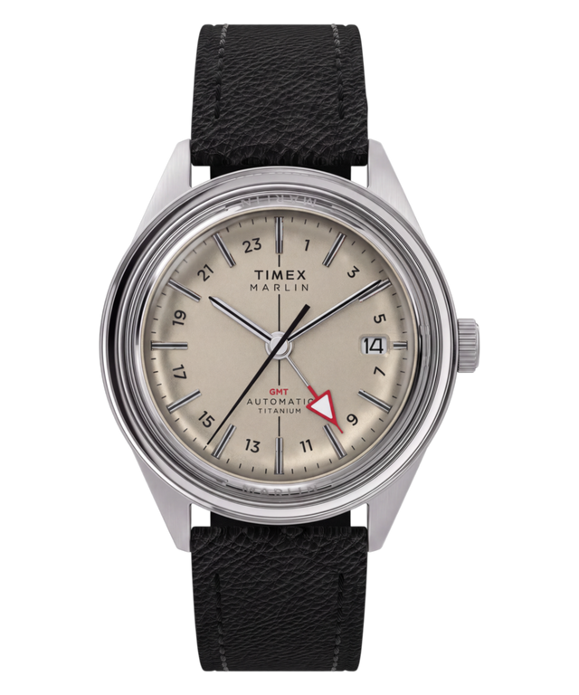 TW3A00500 Reloj Marlin® Jet Titanium automático GMT de 40 mm con correa de piel. Imagen principal
