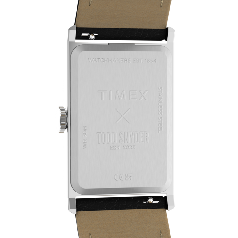 TW3A02600 Todd Snyder x Timex 1976 Lexington, reloj con correa de piel de 21 mm: imagen del fondo de la caja