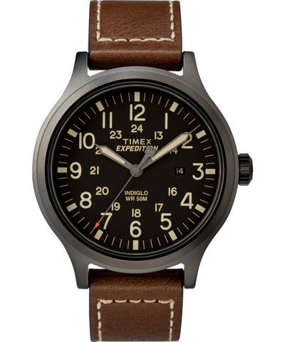 TW4B11300 Expedition Scout 43mm Leather Strap Watch Primary Image