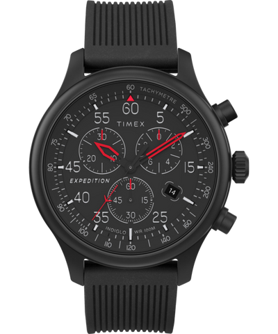 TW4B20700 Expedition Field Chronograph 43mm Resin Strap Watch Primary Image