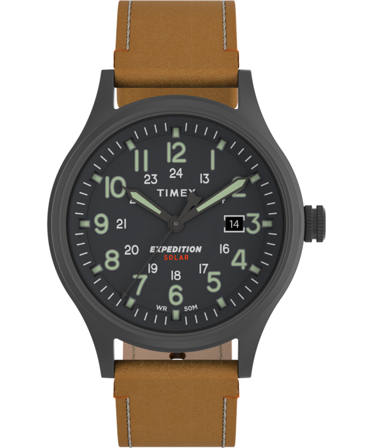 Expedition® Scout 40mm Leather Strap Watch