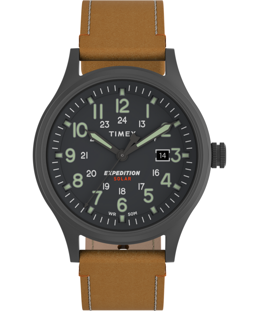 Expedition® Scout 40mm Leather Strap Watch