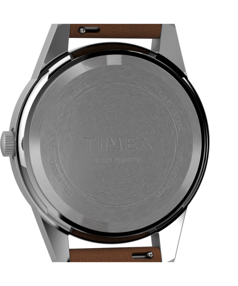 TW4B25100 Timex Expedition® Field Mini x Peanuts Take Care 26mm Leather Strap Watch Caseback Image