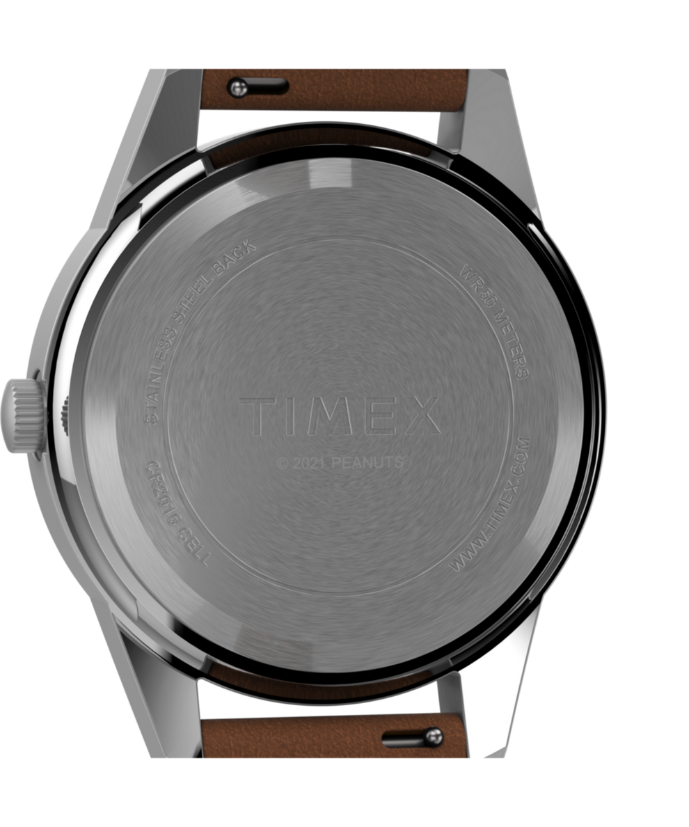 TW4B25100 Timex Expedition® Field Mini x Peanuts Take Care 26mm Leather Strap Watch Caseback Image