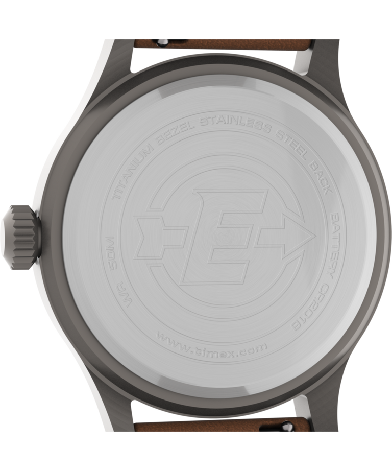 TW4B26000 Expedition Scout 40mm Leather Strap Watch Caseback Image
