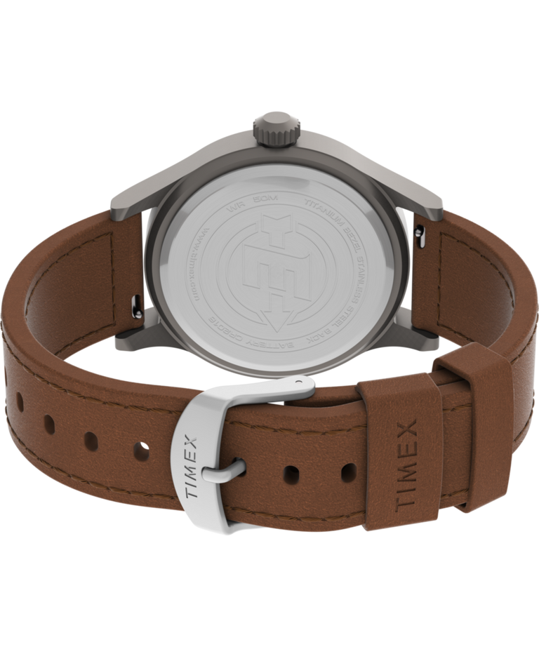 TW4B26000 Expedition Scout 40mm Leather Strap Watch Caseback with Attachment Image
