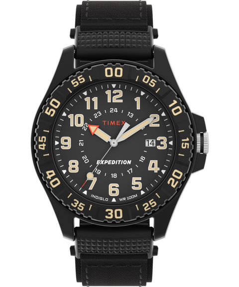 Expedition® Acadia Rugged 42mm Mixed Material Fabric Strap Watch