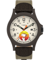 Timex Expedition® x Peanuts Beagle Scout 40mm Fabric with Leather Tab Strap Watch