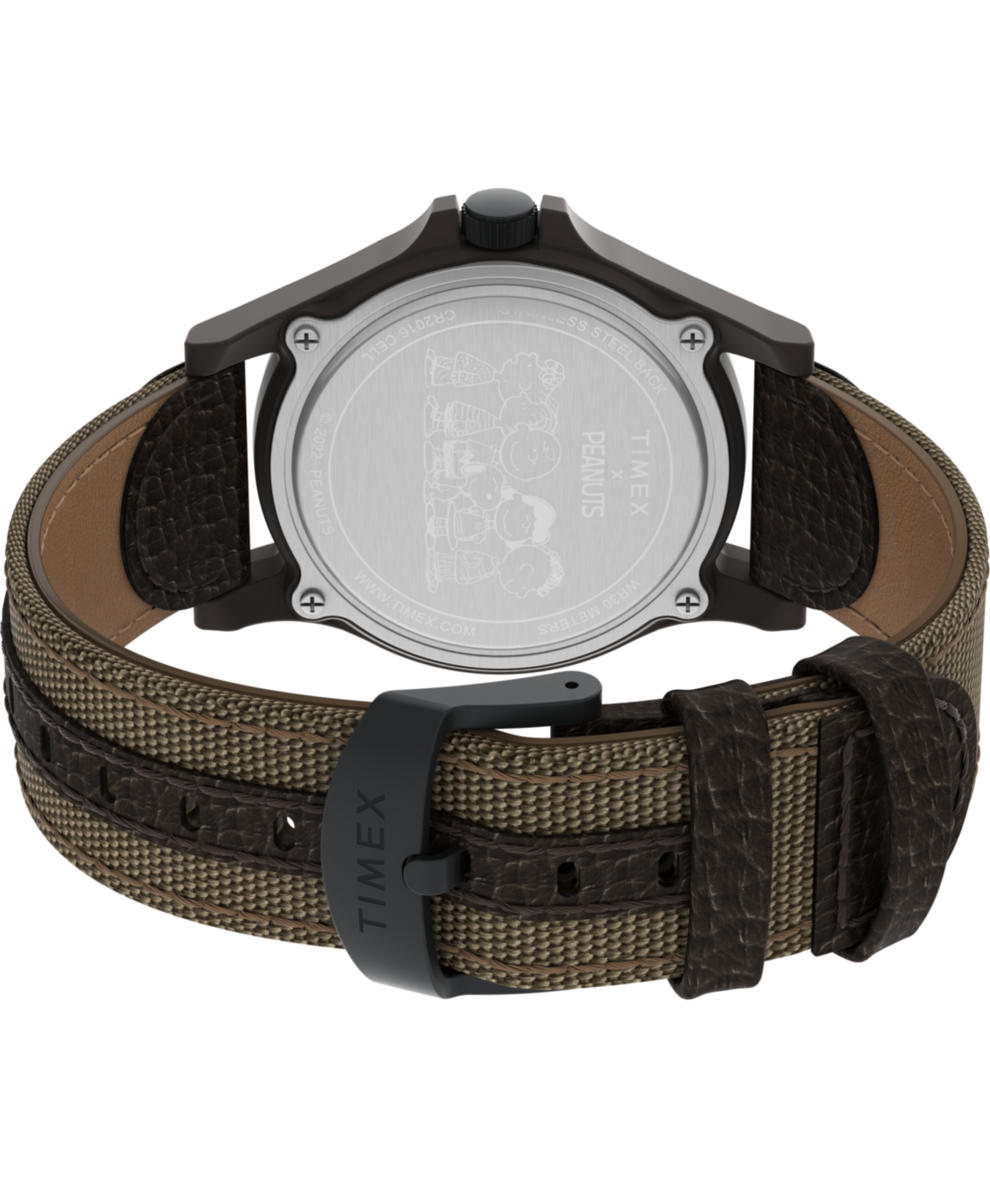 Timex Expedition x Peanuts Beagle Scout 40mm Fabric with Leather Tab Strap Watch