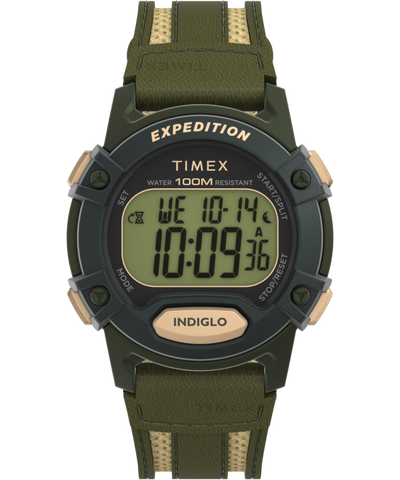Expedition CAT5 40mm Leather and Fabric Strap Watch
