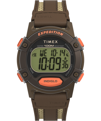TW4B30400 Expedition CAT5 40mm Leather and Fabric Strap Watch Primary Image