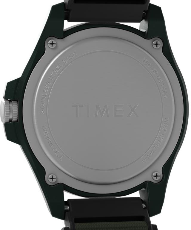 TW4B34100 Expedition Acadia 42mm Fabric Strap Watch Caseback Image