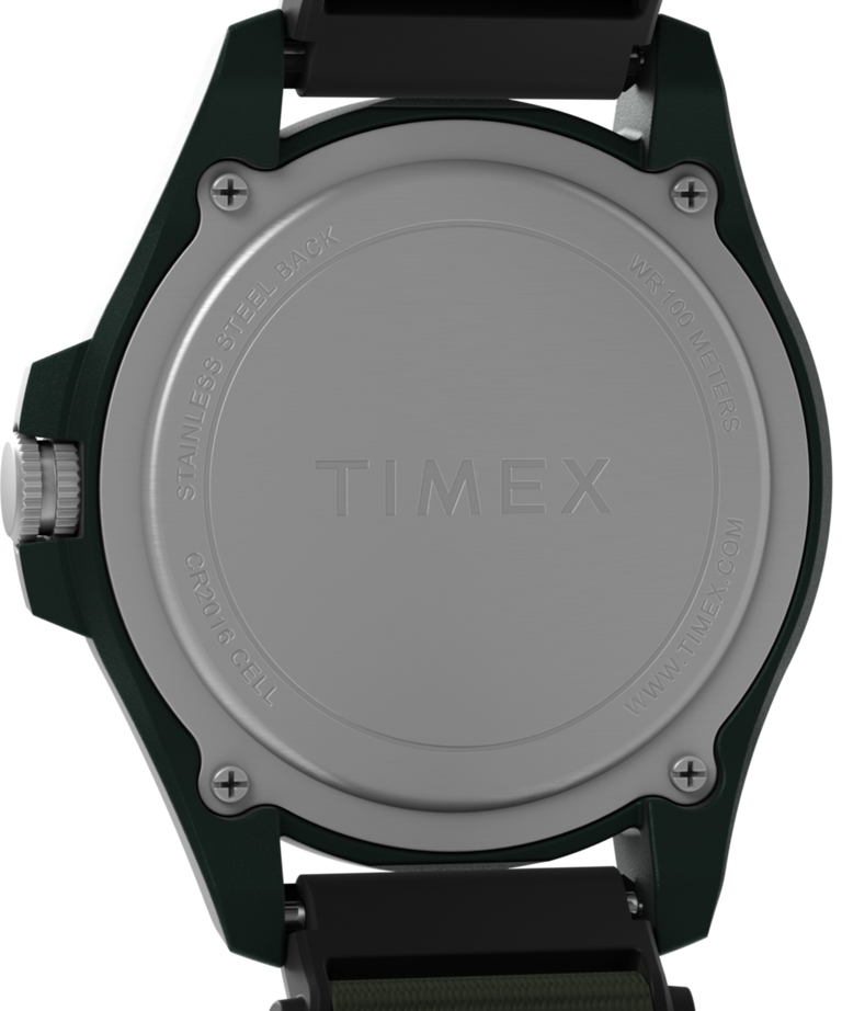 TW4B34100 Expedition Acadia 42mm Fabric Strap Watch Caseback Image