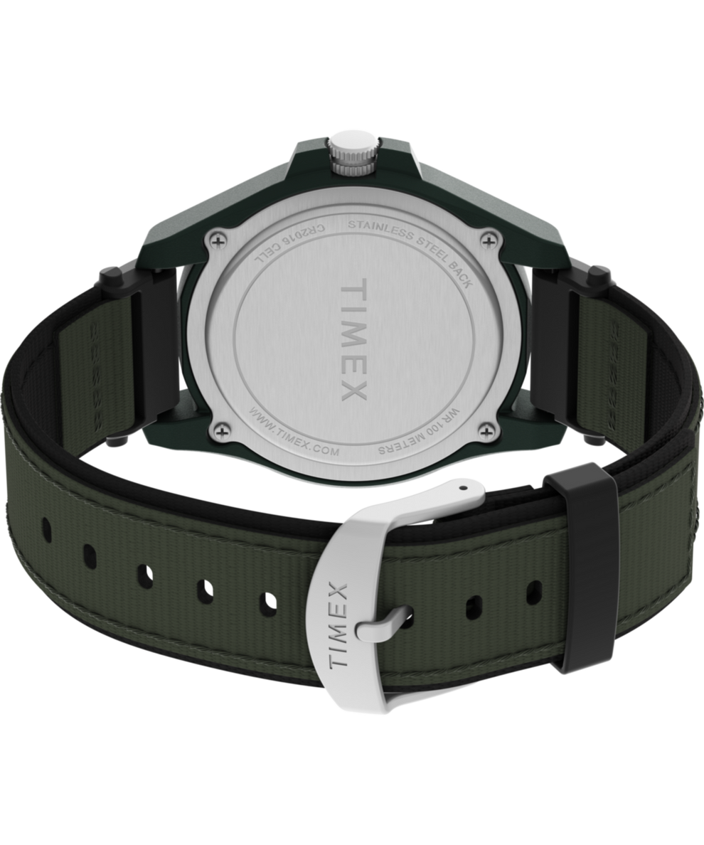 TW4B34100 Expedition Acadia 42mm Fabric Strap Watch Caseback with Attachment Image