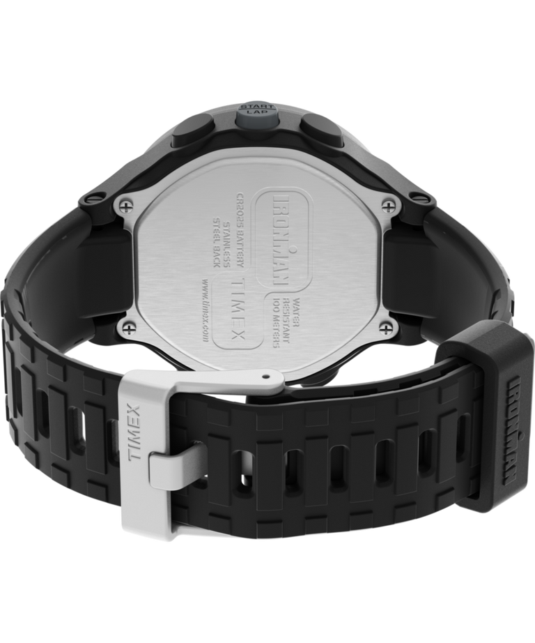TW5M46400 TIMEX® IRONMAN® T200, reloj de 42 mm con correa de silicona: imagen del fondo de la caja con accesorio