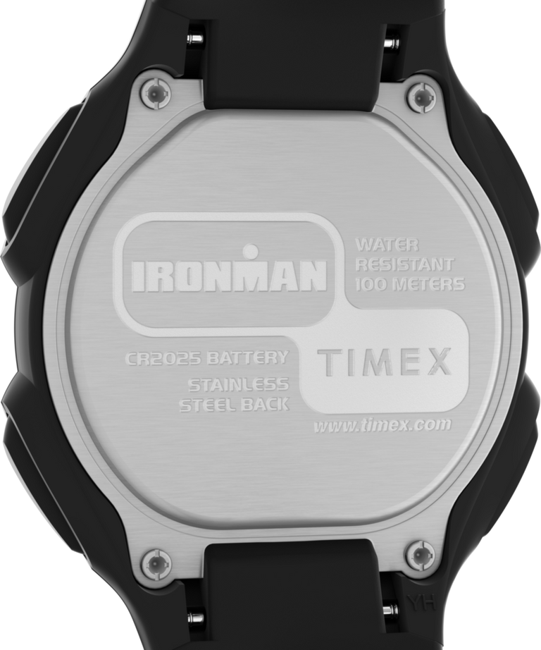 TW5M49300 TIMEX® IRONMAN® Classic 30 38mm Resin Strap Watch Caseback Image