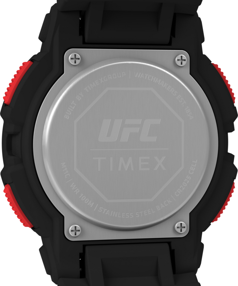TW5M59600 Timex UFC Rumble 50mm PU Strap Watch Caseback Image