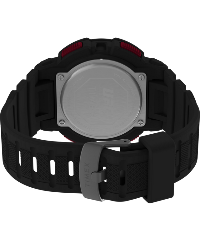 TW5M59600 Reloj Timex UFC Rumble de 50 mm con correa de PU: imagen del fondo de la caja con accesorio