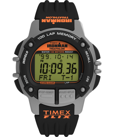 TW5M63200 TIMEX® IRONMAN® Flix 100 Lap 42mm PU Strap Watch  Primary Image