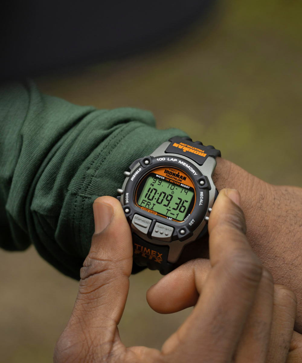 TIMEX® IRONMAN® Flix 100 Lap 42mm PU Strap Watch - TW5M63200 TIMEX® IRONMAN® Flix 100 Lap 42mm PU Strap Watch - TW5M63200