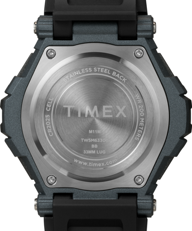 TW5M63300 Timex Digital 33mm Resin Strap Watch Caseback Image