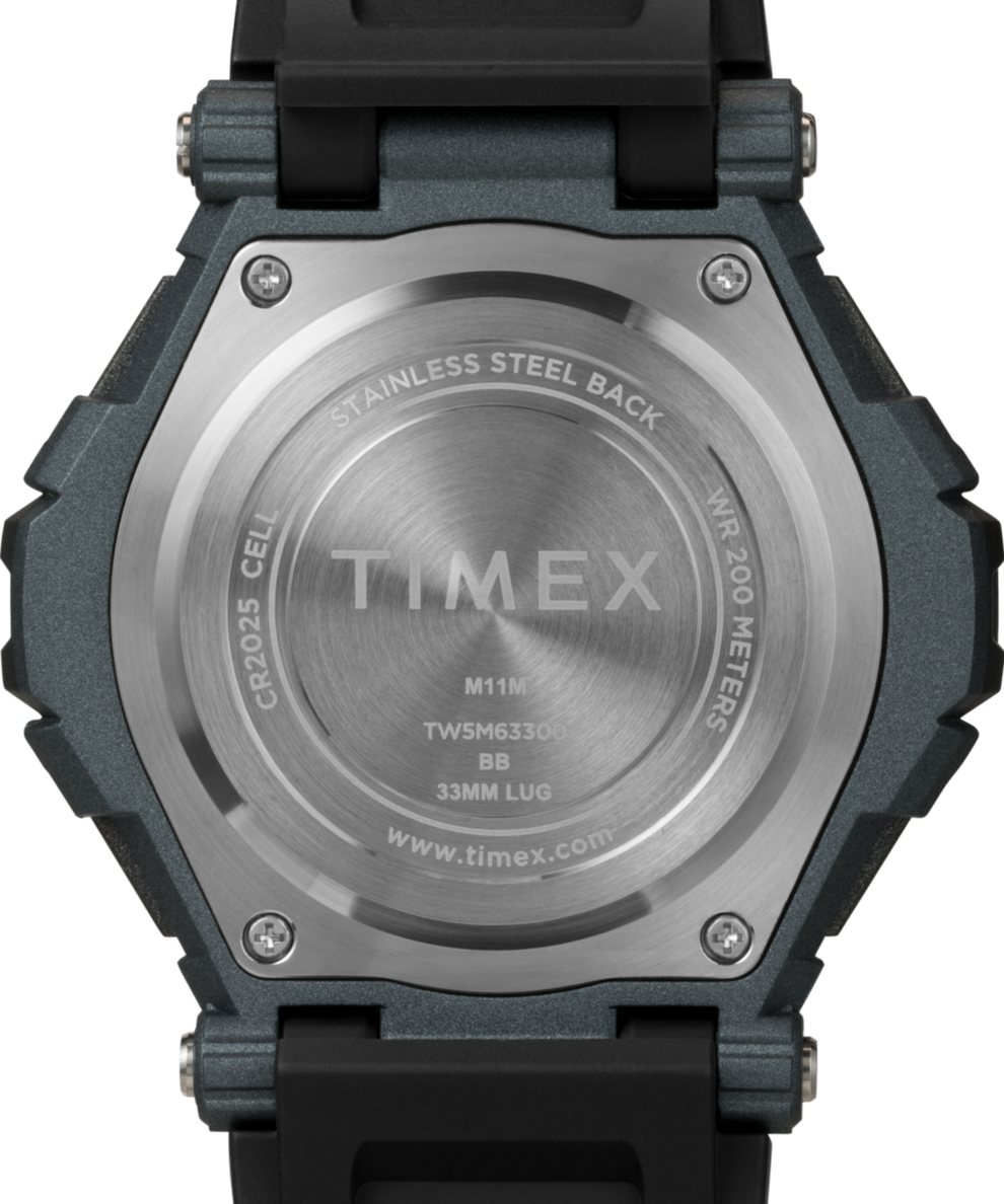 TW5M63300 Timex Digital 53mm Resin Strap Watch Caseback Image