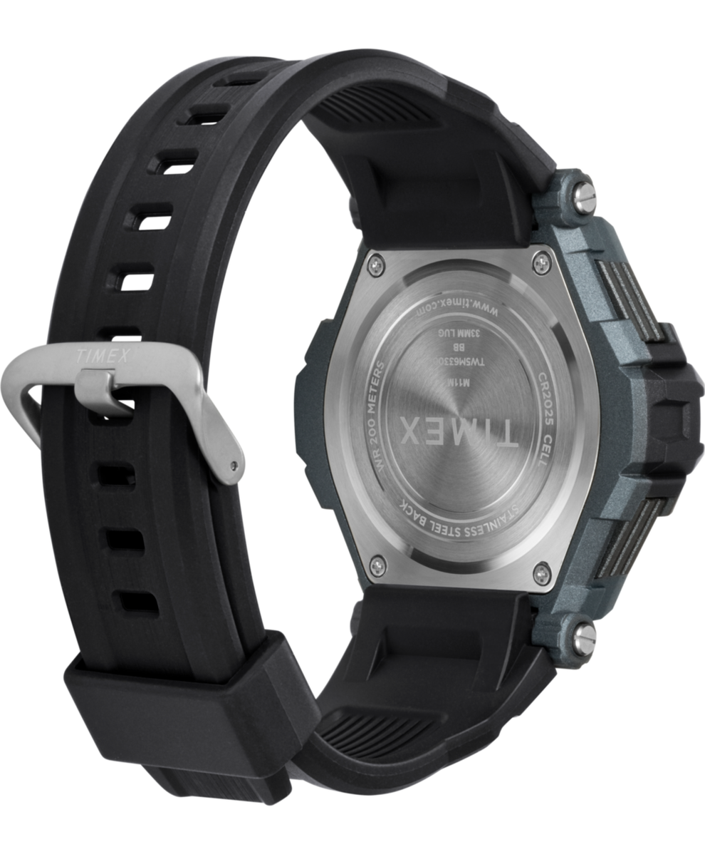 TW5M63300 Timex Digital 33mm Resin Strap Watch Caseback with Attachment Image