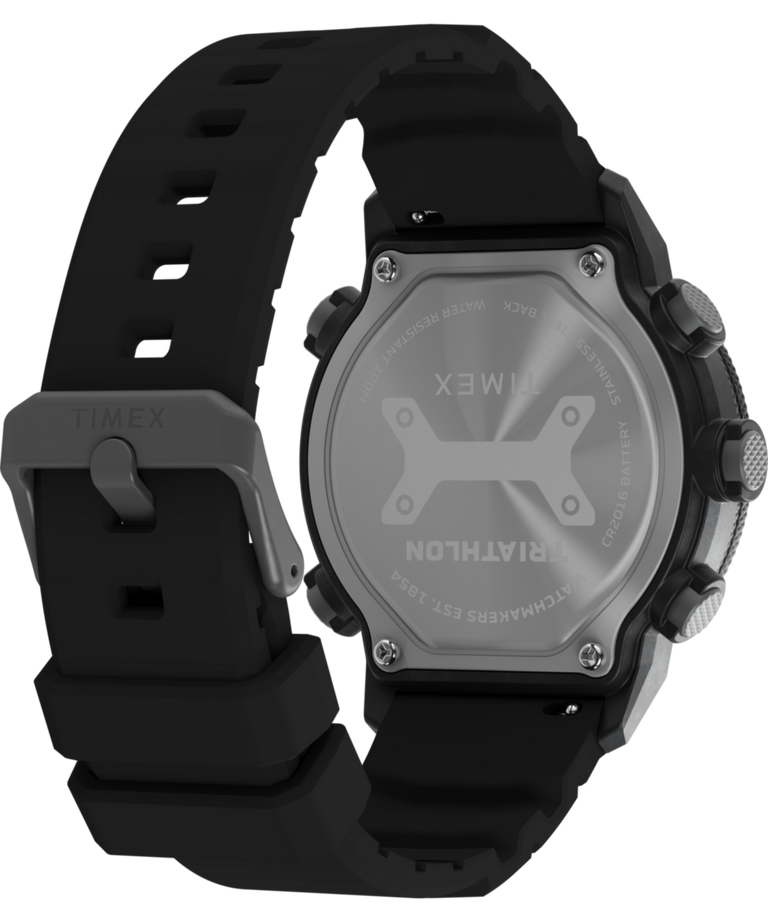 TW5M66900 Triathlon 200 Lap 44 mm, correa de silicona, imagen del fondo de la caja del reloj con accesorio