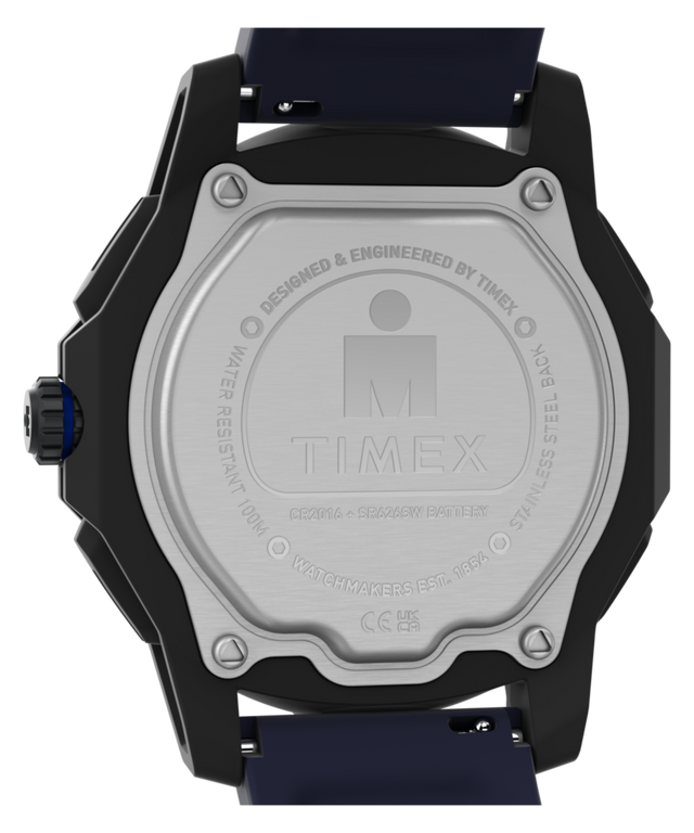 TW5M74100 TIMEX® IRONMAN® Adrenaline 46.5mm Resin Strap Watch Caseback Image