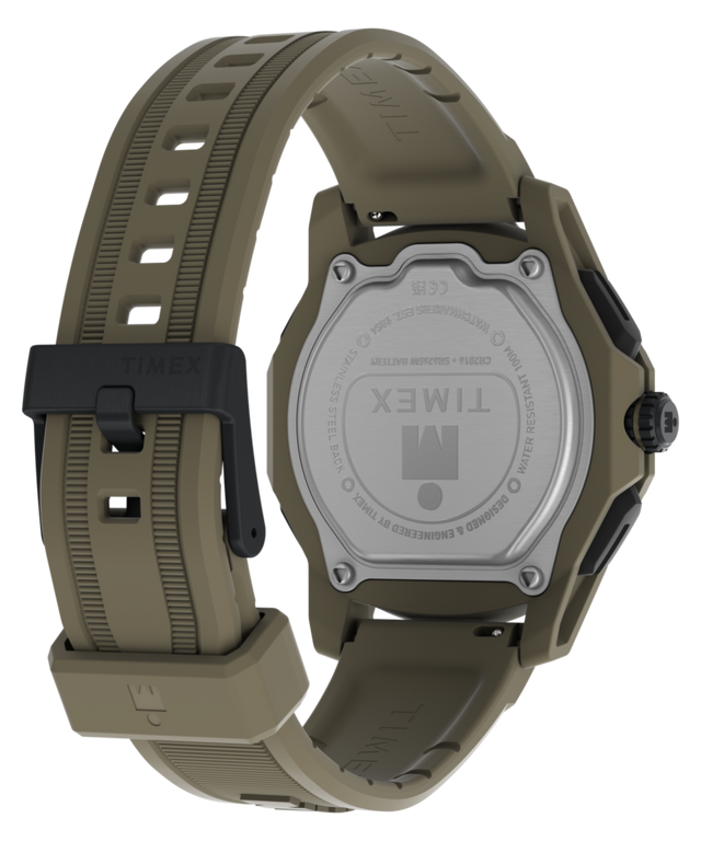 TW5M74200 TIMEX® IRONMAN® Adrenaline 46.5mm Resin Strap Watch Caseback with Attachment Image