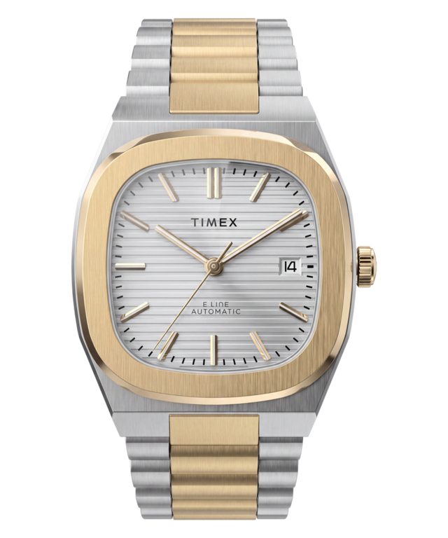 TW6A00600 Timex® Automatic E Line 38mm Stainless Steel Bracelet Watch Primary Image