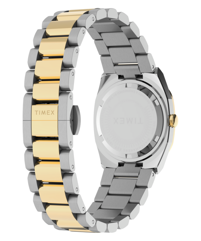 TW6A00800 Timex® Quartz E Line 30mm Stainless Steel Bracelet Watch  Caseback with Attachment Image