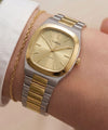 TW6A00800 Timex® Quartz E Line 30mm Stainless Steel Bracelet Watch  Primary Wrist Image