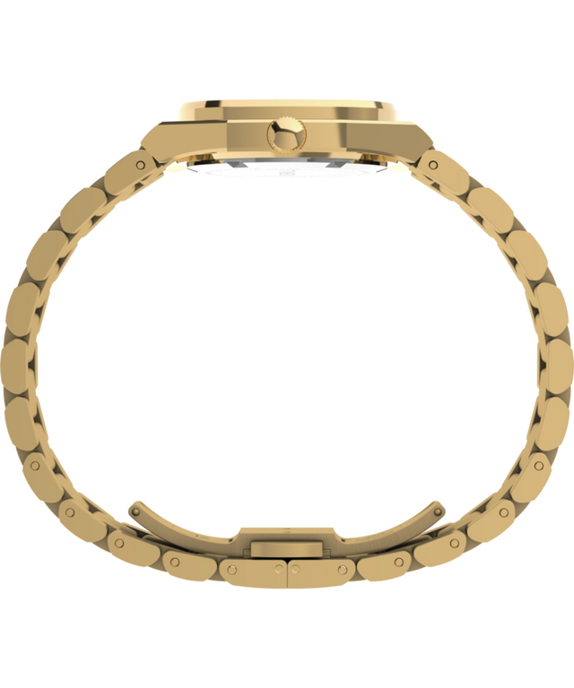 TW6A00900 Reloj Timex® Quartz E Line de 30 mm con brazalete de acero inoxidable. Imagen de perfil