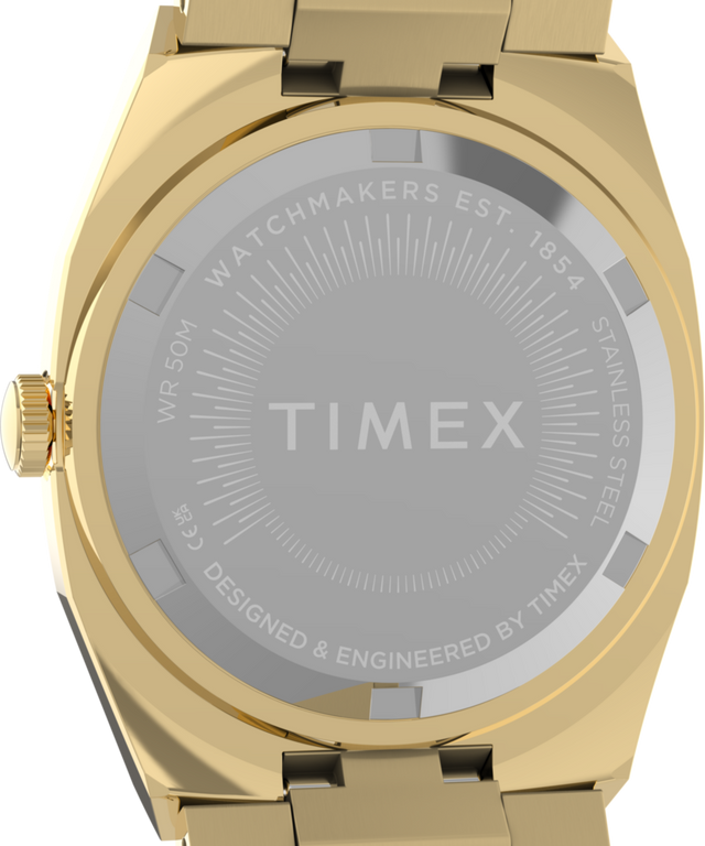 TW6A00900 Timex® Quartz E Line 30mm Stainless Steel Bracelet Watch Caseback Image
