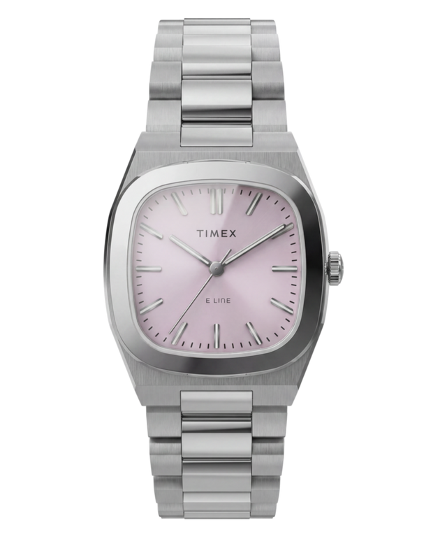 TW6A01000 Reloj Timex® Quartz E Line de 30 mm con brazalete de acero inoxidable. Imagen principal