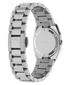 TW6A01000 Reloj Timex® Quartz E Line de 30 mm con brazalete de acero inoxidable. Imagen del fondo de la caja con accesorio.