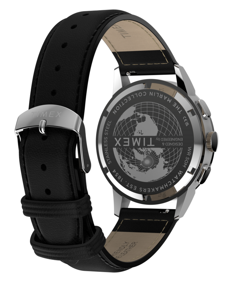 TW6A01200 Reloj Marlin® Neo Classic Chronograph de 40 mm con correa de piel: imagen del fondo de la caja con accesorio