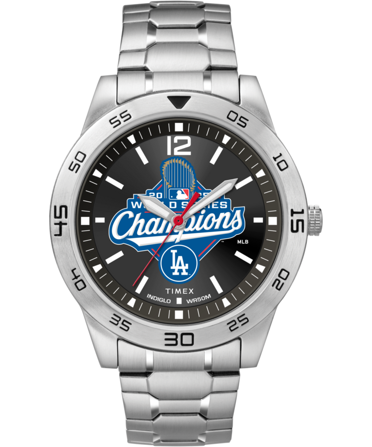 TW6A02200 Timex Citation Los Angeles Dodgers 2025 World Series 42mm Stainless Steel Expansion Band Watch Primary Image