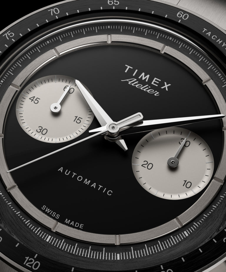 TW6A02700 Timex Atelier Chronograph Automatic M1a Ti 42mm Swiss Made Titanium Bracelet Collab Additional Image