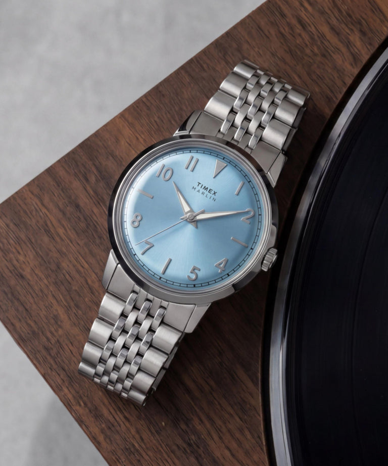 TW6A03800 Marlin® Quartz 34mm Stainless Steel Bracelet Watch   Campaign Key Silhouettes (Beauty shots) Image
