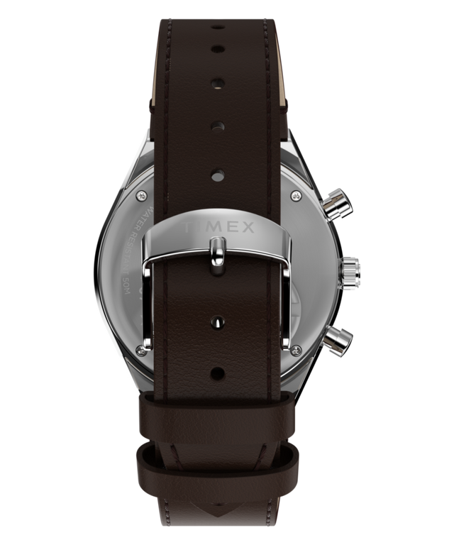 TW6A04400 Peanuts® x Q Timex Cronógrafo de 40 mm con correa de piel. Imagen de la correa del reloj