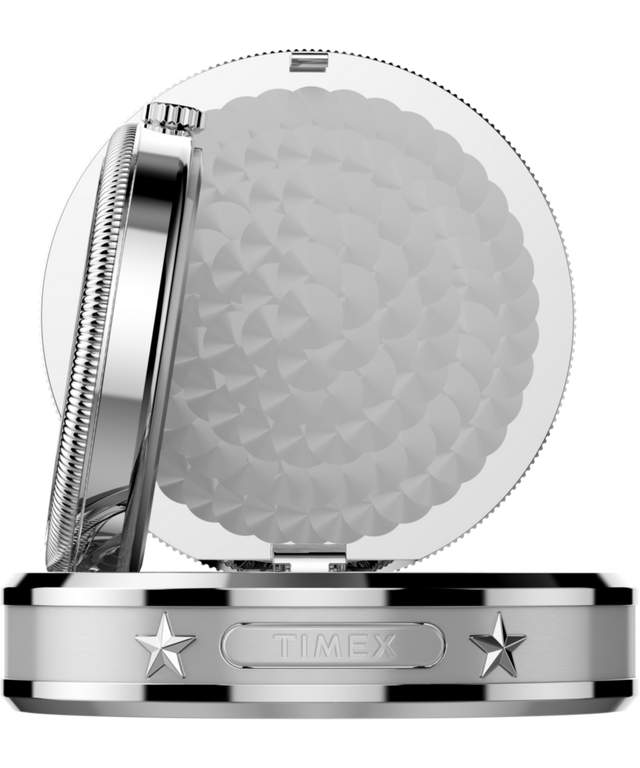 TW6A05900 Reloj de mesa Waterbury America 250, 49 mm, acero inoxidable. Imagen de perfil