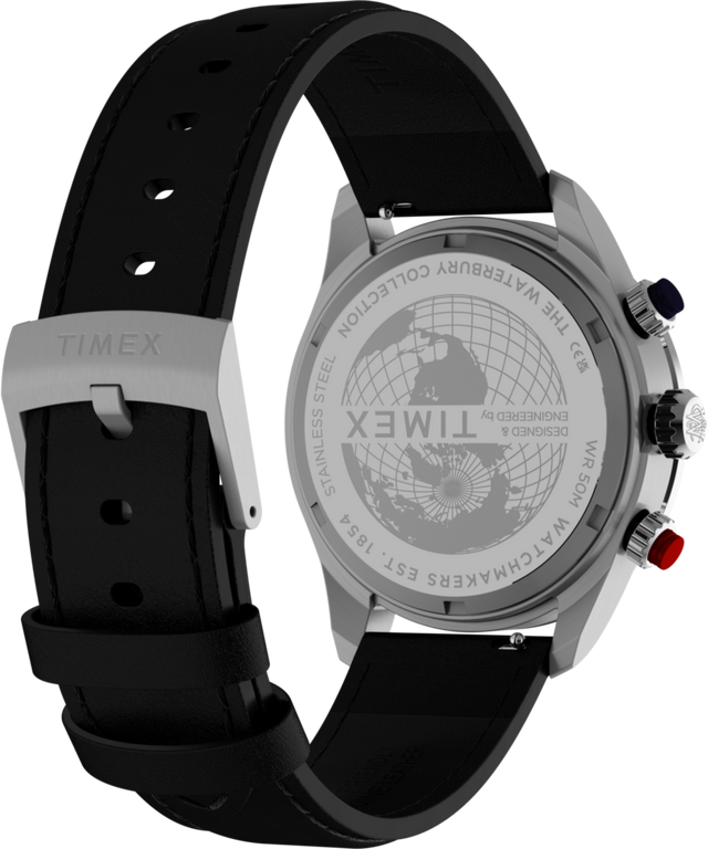 TW6A06000 Waterbury Heritage America 250, reloj de 39 mm con correa de piel: imagen del fondo de la caja con accesorio