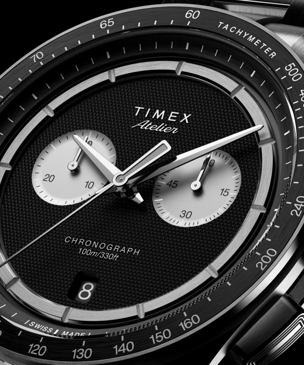 Timex Atelier Chronograph Quartz M1q 40mm Swiss Made Stainless